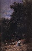 Nicolae Grigorescu In the Woods of  Fontainebleau Spain oil painting artist
